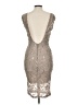 B. Darlin Metallic Gray Silver Cocktail Dress Size 13 - 14 - photo 2