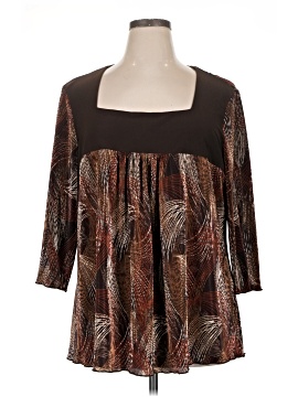 Brittany Black 3/4 Sleeve Blouse