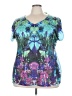 Lane Bryant Teal Short Sleeve Blouse Size 22 - 24 Plus - photo 1