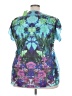 Lane Bryant Teal Short Sleeve Blouse Size 22 - 24 Plus - photo 2