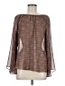 Honey Punch Brown Long Sleeve Blouse Size M - photo 1