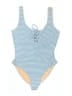 J.Crew Stripes Blue One Piece Swimsuit Size 16 - photo 1