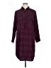 Evri 100% Polyester Plaid Burgundy Casual Dress Size 0X - photo 1