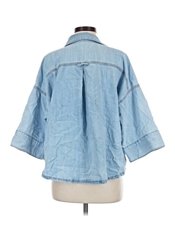 Zara 3/4 Sleeve Button-Down Shirt (view 2)