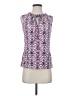 Tory Burch Purple Sleeveless Silk Top Size 0 - photo 1