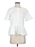 Madewell 100% Cotton White Studio Ruffle-Hem Top Size S - photo 1