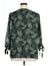 Papermoon 100% Polyester Green 3/4 Sleeve Blouse Size 1X - photo 2
