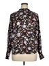 Ann Taylor 100% Polyester Floral Black Long Sleeve Blouse Size XL - photo 1