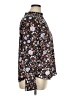 Ann Taylor 100% Polyester Floral Black Long Sleeve Blouse Size XL - photo 4