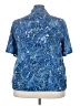 BonWorth Print Blue Short Sleeve Blouse Size 4X (estimated) - photo 2