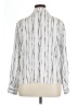 Worthington 100% Polyester Stripes Silver Long Sleeve Blouse Size XL - photo 2