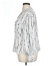 Worthington 100% Polyester Stripes Silver Long Sleeve Blouse Size XL - photo 5