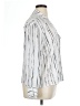 Worthington 100% Polyester Stripes Silver Long Sleeve Blouse Size XL - photo 4