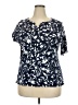 Croft & Barrow Blue Short Sleeve Blouse Size XXL - photo 1