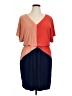 MSK Color Block Orange Casual Dress Size XL (petite) - photo 1