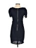 Topshop 100% Polyester Solid Blue Casual Dress Size 10 - photo 2