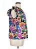 Sugarlips 100% Cotton Floral Purple Short Sleeve Blouse Size XL - photo 4