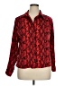Rabbit Rose 100% Polyester Animal Print Red Long Sleeve Blouse Size XL - photo 1