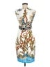 Boston Proper Print Ivory Cocktail Dress Size 8 - photo 2