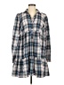 Mi ami Plaid Blue Casual Dress Size M - photo 1