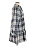 Mi ami Plaid Blue Casual Dress Size M - photo 4