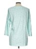 L.L.Bean 100% Cotton Teal 3/4 Sleeve Blouse Size L - photo 2