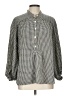 Max Studio Checkered-gingham Silver Long Sleeve Blouse Size L - photo 1