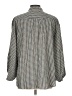 Max Studio Checkered-gingham Silver Long Sleeve Blouse Size L - photo 2