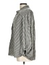 Max Studio Checkered-gingham Silver Long Sleeve Blouse Size L - photo 5