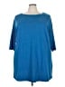 Roaman's 100% Cotton Blue 3/4 Sleeve Top Size 30 (3X) - photo 1