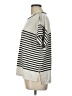 Max Studio Stripes Silver Short Sleeve Top Size L - photo 5