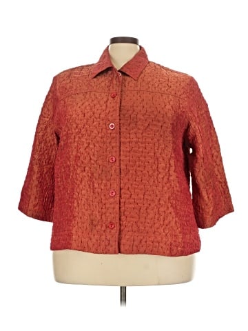 Erin London 3/4 Sleeve Button-Down Shirt (view 1)