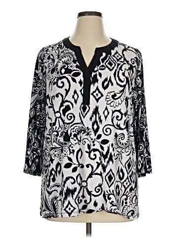 Susan Graver 3/4 Sleeve Blouse (view 1)
