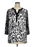 Susan Graver Silver 3/4 Sleeve Blouse Size XL - photo 1