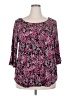 Roz & Ali Pink 3/4 Sleeve Blouse Size 2X - photo 1