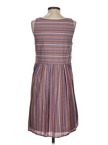 Madewell Scoopneck Tank Dress in Rainbow Stripe (view 2)
