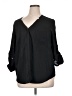 metaphor 100% Polyester Black 3/4 Sleeve Blouse Size XL - photo 1