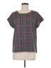 Tacera Plaid Gray Short Sleeve T-Shirt Size M - photo 1