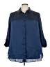 Zac & Rachel 100% Polyester Blue 3/4 Sleeve Blouse Size 3X - photo 1