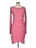 Leith Solid Pink Casual Dress Size L - photo 1