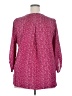 West Kei 100% Polyester Burgundy 3/4 Sleeve Blouse Size XXL - photo 2