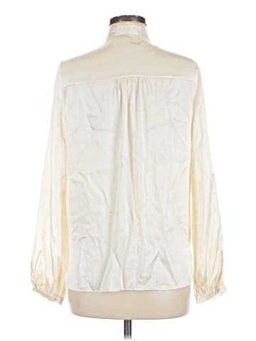 Intermix Long Sleeve Silk Top (view 2)