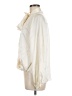 Intermix 100% Silk Metallic Ivory Long Sleeve Silk Top Size 8 - photo 5