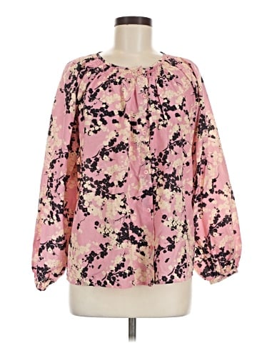 Tucker Long Sleeve Silk Top (view 1)