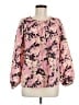 Tucker Pink Long Sleeve Silk Top Size M - photo 1