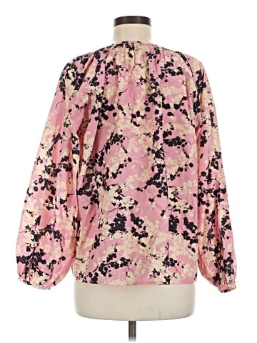 Tucker Long Sleeve Silk Top (view 2)