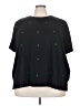 Edgely Stars Black Short Sleeve Top Size 4X - photo 1