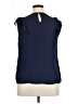 Elle 100% Polyester Blue Sleeveless Blouse Size XL - photo 2
