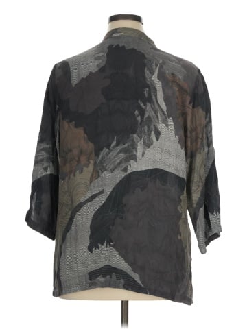 Citron Santa Monica Collection 3/4 Sleeve Silk Top (view 2)