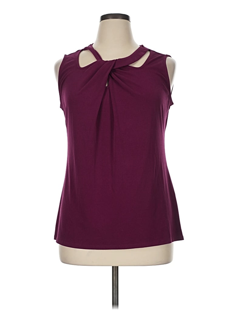 Pre-owned 41hawthorn Sleeveless Blouse In Burgundy